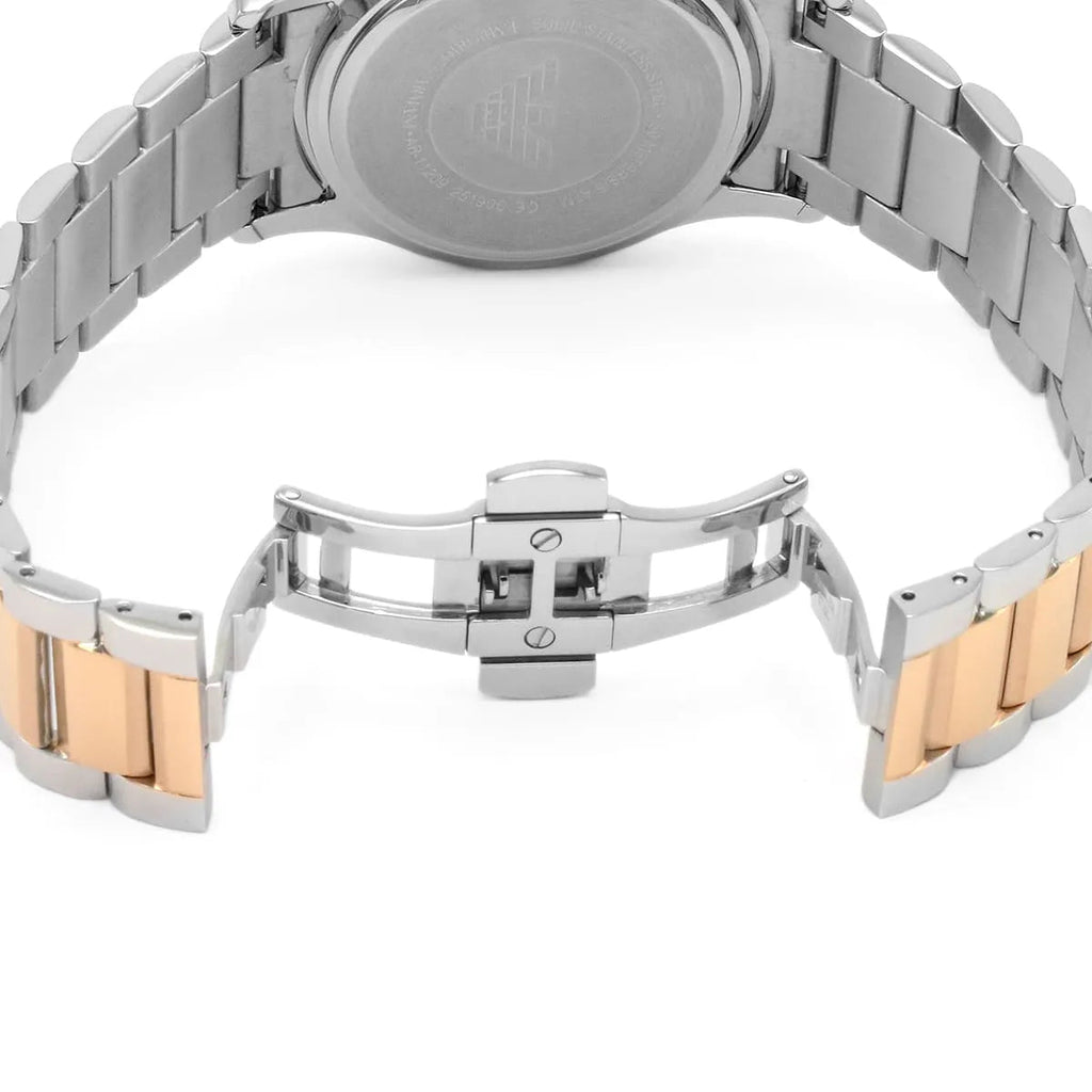 Emporio Armani Giovanni Chronograph Quartz White Dial Two Tone Steel Strap Watch For Men - AR11209 Buy Now By Emporio Armani