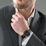 Emporio Armani Giovanni Analog Black Dial Black Leather Strap Watch For Men - AR11210 Buy Now By Emporio Armani