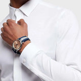 Emporio Armani Luigi Analog Beige Dial Two Tone NATO Strap Watch For Men - AR11212 Buy Now By Emporio Armani