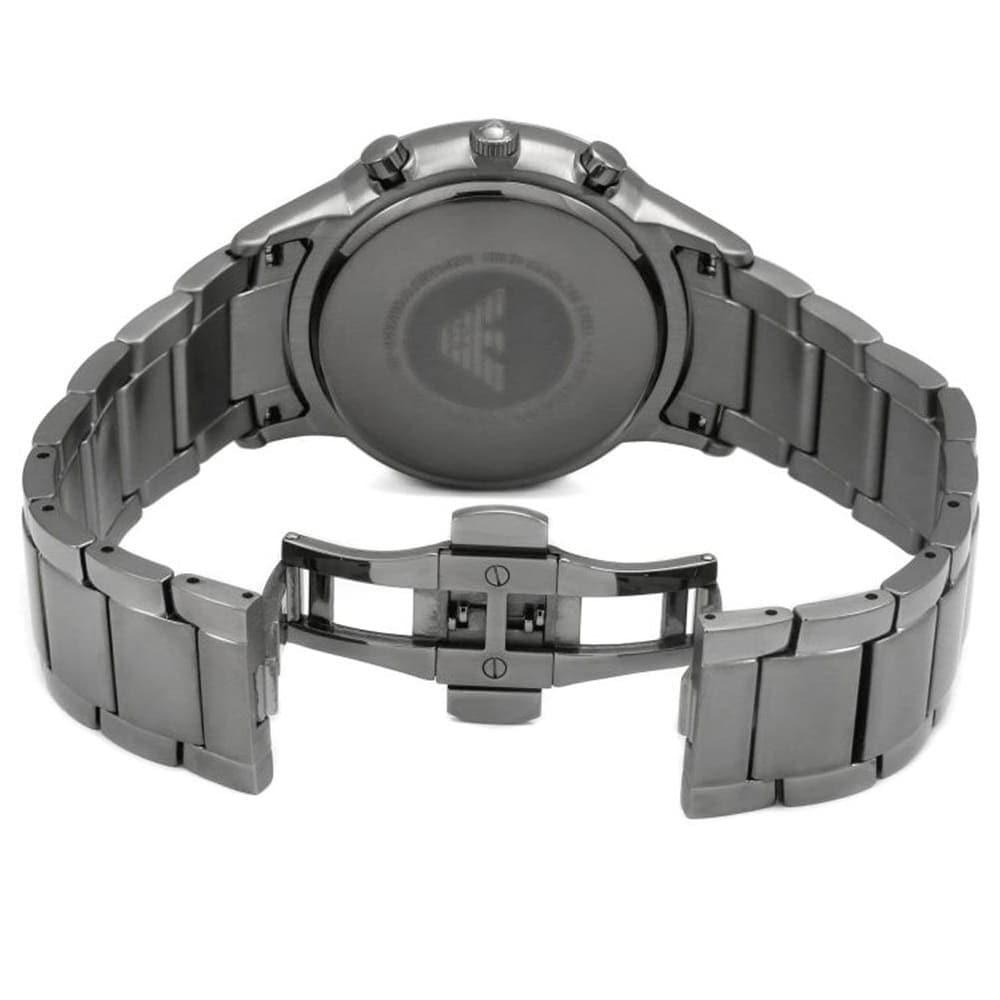 Emporio Armani Renato Chronograph Blue Dial Grey Steel Strap Watch For Men - A11215 Buy Now By Emporio Armani