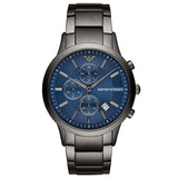Emporio Armani Renato Chronograph Blue Dial Grey Steel Strap Watch For Men - A11215 Buy Now By Emporio Armani