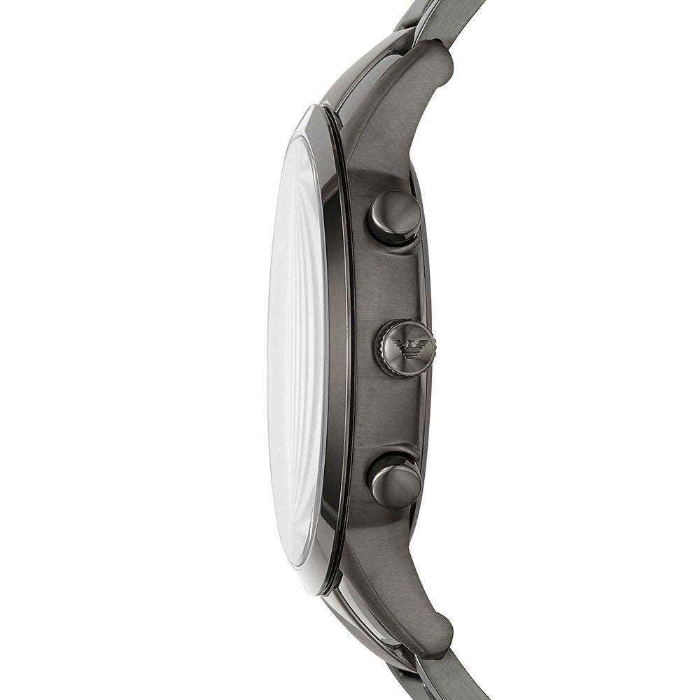 Emporio Armani Renato Chronograph Blue Dial Grey Steel Strap Watch For Men - A11215 Buy Now By Emporio Armani