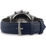Emporio Armani Renato Chronograph Blue Dial Black Leather Strap Watch For Men - AR11216 Buy Now By Emporio Armani