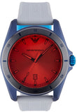 Emporio Armani Sigma Analog Orange Dial Grey Silicone Strap Watch For Men - AR11218 Buy Now By Emporio Armani