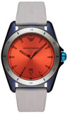 Emporio Armani Sigma Analog Orange Dial Grey Silicone Strap Watch For Men - AR11218 Buy Now By Emporio Armani
