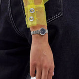 Emporio Armani Gianni T Bar Quartz Blue Dial Two Tone Steel Strap Watch For Women - AR11222 Buy Now By Emporio Armani