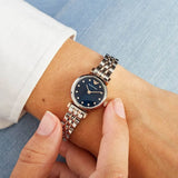Emporio Armani Gianni T Bar Quartz Blue Dial Two Tone Steel Strap Watch For Women - AR11222 Buy Now By Emporio Armani