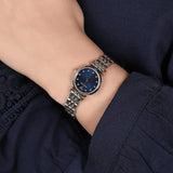 Emporio Armani Gianni T Bar Quartz Blue Dial Two Tone Steel Strap Watch For Women - AR11222 Buy Now By Emporio Armani