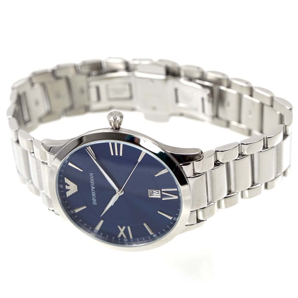 Emporio Armani Giovanni Quartz Blue Dial Silver Steel Strap Watch For Men - AR11227 Buy Now By Emporio Armani