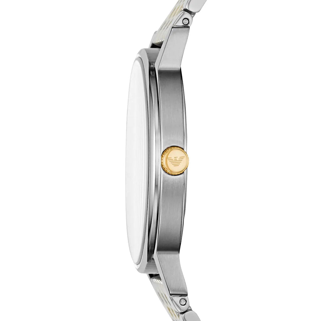 Emporio Armani Kappa Quartz Black Dial Two Tone Mesh Bracelet Watch For Men - AR11228 Buy Now By Emporio Armani