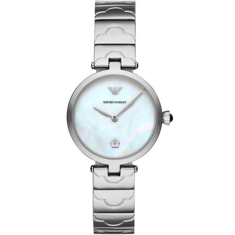 Emporio Armani Mother of Pearl Dial Silver Steel Strap Watch For Women - AR11235 Buy Now By Emporio Armani