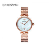 Emporio Armani Arianna White Mother of Pearl Dial Rose Gold Steel Strap Watch For Women - AR11236 Buy Now By Emporio Armani