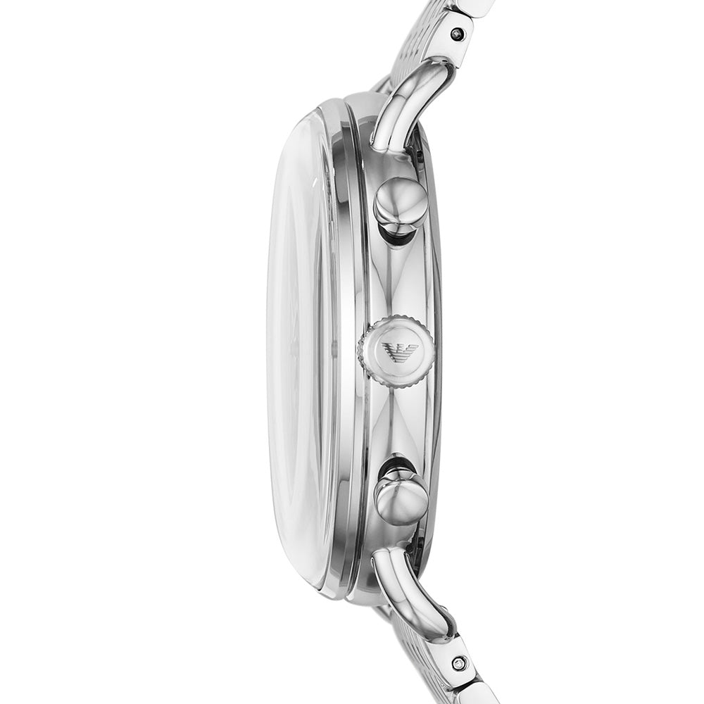 Emporio Armani Aviator Chronograph Blue Dial Silver Steel Strap Watch For Men - AR11238 Buy Now By Emporio Armani