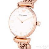 Emporio Armani Gianni T-Bar Quartz White Dial Rose Gold Steel Strap Watch For Women - AR11267 Buy Now By Emporio Armani