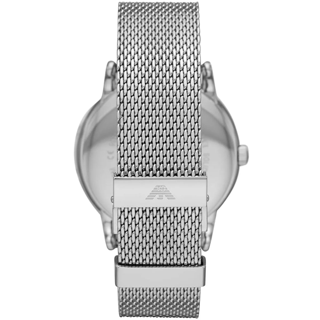 Emporio Armani Luigi Analog Black Dial Silver Mesh Bracelet Watch For Men - AR11272 Buy Now By Emporio Armani