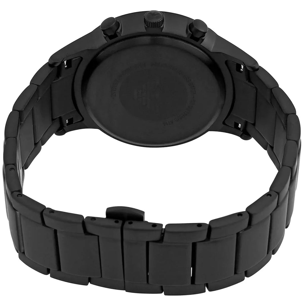 Emporio Armani Renato Chronograph Mother of Pearl Black Dial Black Steel Strap Watch For Men - AR11275 Buy Now By Emporio Armani