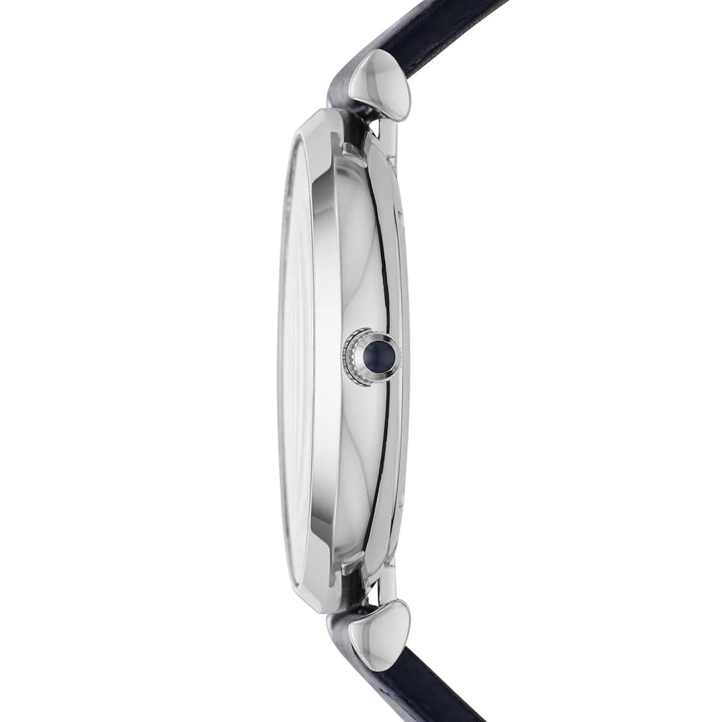 Emporio Armani Gianni T Bar Quartz Blue Dial Blue Leather Strap Watch For Men - AR11300 Buy Now By Emporio Armani