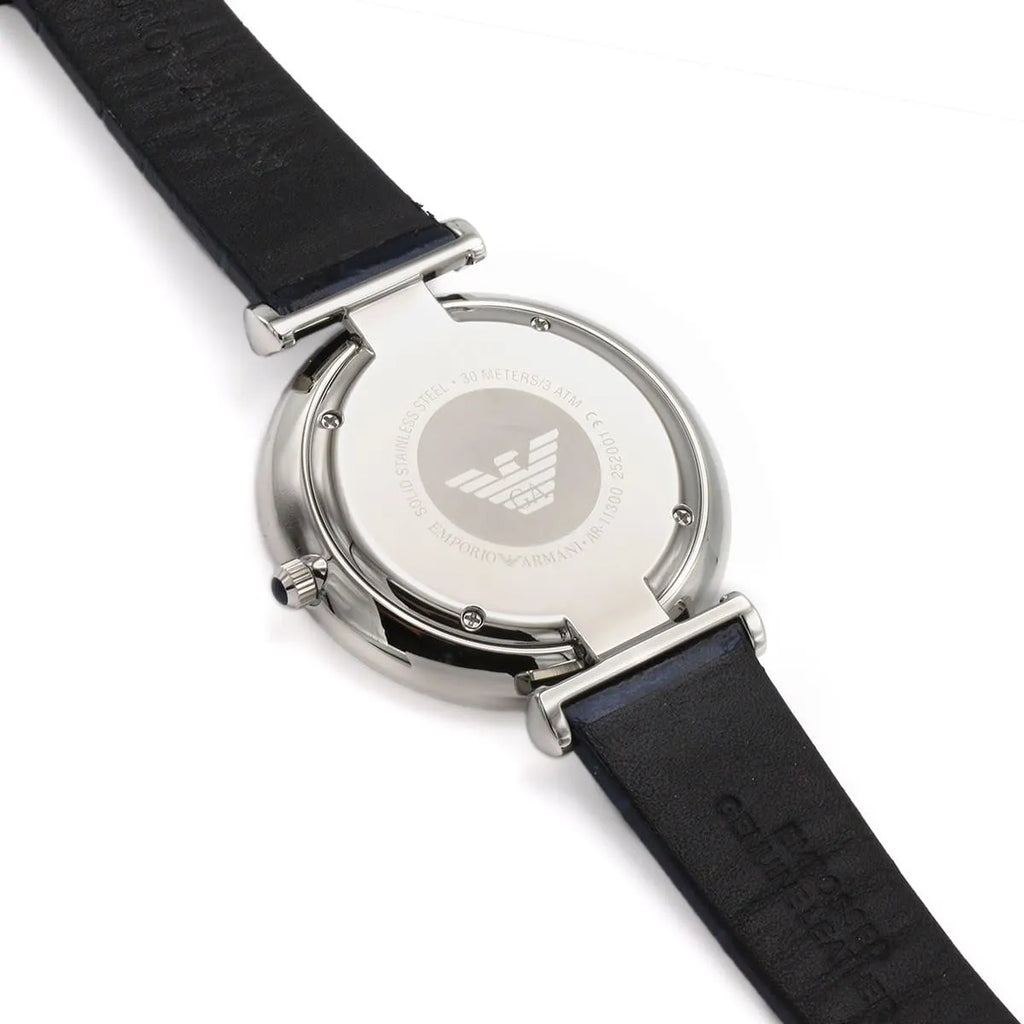 Emporio Armani Gianni T Bar Quartz Blue Dial Blue Leather Strap Watch For Men - AR11300 Buy Now By Emporio Armani