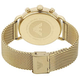 Emporio Armani Aviator Chronograph Quartz Beige Dial Gold Mesh Bracelet Watch For Men - AR11315 Buy Now By Emporio Armani