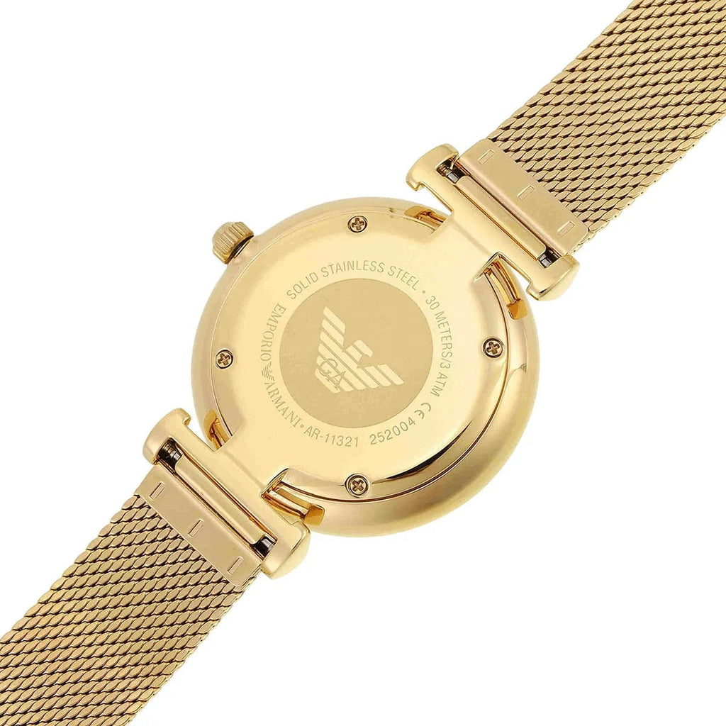 Emporio Armani Gianni T Bar Mother of Pearl Dial Gold Mesh Bracelet Watch For Women - AR11321 Buy Now By Emporio Armani