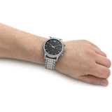 Emporio Armani Luigi Chronograph Black Dial Silver Steel Strap Watch For Men - AR11324 Buy Now By Emporio Armani