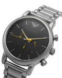 Emporio Armani Luigi Chronograph Black Dial Silver Steel Strap Watch For Men - AR11324 Buy Now By Emporio Armani