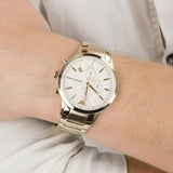 Emporio Armani Renato Chronograph White Dial Gold Steel Strap Watch For Men - AR11332 Buy Now By Emporio Armani