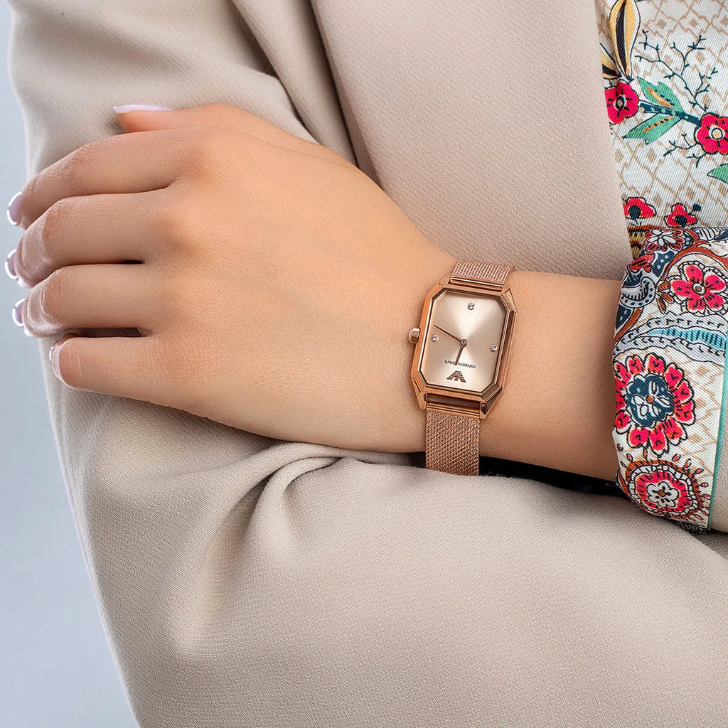 Emporio Armani Joy Quartz Rose Gold Dial Rose Gold Mesh Bracelet Watch For Women - AR11347 Buy Now By Emporio Armani