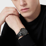 Emporio Armani Giovanni Chronograph Black Dial Black Steel Strap Watch For Men - AR11349 Buy Now By Emporio Armani