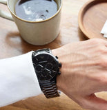 Emporio Armani Giovanni Chronograph Black Dial Black Steel Strap Watch For Men - AR11349 Buy Now By Emporio Armani