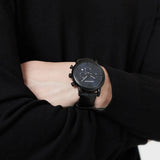 Emporio Armani Luigi Analog Blue Dial Black Leather Strap Watch For Men - AR11351 Buy Now By Emporio Armani