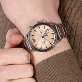 Emporio Armani Mario Chronograph Beige Dial Silver Steel Strap Watch For Men - AR11352 Buy Now By Emporio Armani