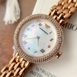 Emporio Armani Rosa Quartz Mother of Pearl White Dial Rose Gold Steel Strap Watch For Women - AR11355 Buy Now By Emporio Armani