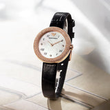 Emporio Armani Rosa Quartz Mother Of Pearl White Dial Black Leather Strap Watch For Women - AR11356 Buy Now By Emporio Armani
