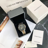 Emporio Armani Diver Chronograph Green Dial Two Tone Steel Strap Watch For Men - AR11361 Buy Now By Emporio Armani