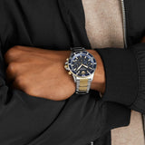 Emporio Armani Mario Chronograph Blue Dial Two Tone Steel Strap Watch For Men - AR11362 Buy Now By Emporio Armani