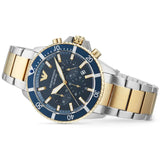 Emporio Armani Mario Chronograph Blue Dial Two Tone Steel Strap Watch For Men - AR11362 Buy Now By Emporio Armani