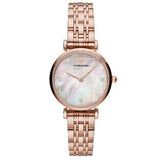 Emporio Armani Gianni T Bar Quartz Mother of Pearl Dial Rose Gold Steel Strap Watch For Women - AR11385 Buy Now By Emporio Armani