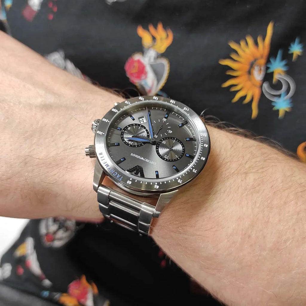 Emporio Armani Chronograph Grey Dial Two Tone Steel Strap Watch For Men - AR11391 Buy Now By Emporio Armani