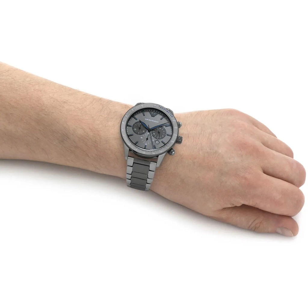 Emporio Armani Chronograph Grey Dial Two Tone Steel Strap Watch For Men - AR11391 Buy Now By Emporio Armani