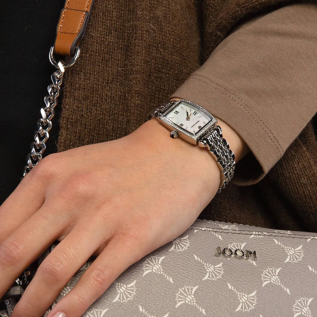 Emporio Armani Gianni T-Bar Quartz White Dial Silver Steel Strap Watch For Women - AR11405 Buy Now By Emporio Armani