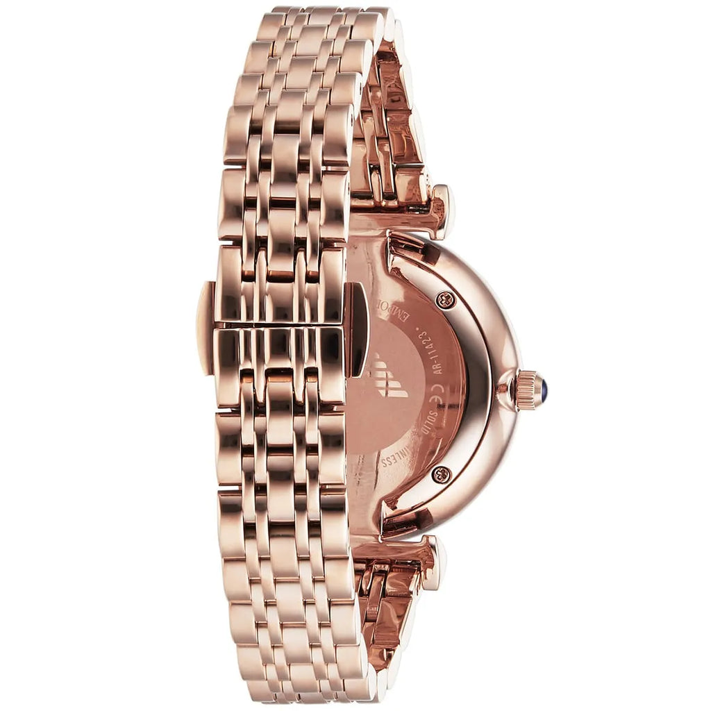 Emporio Armani Gianni T-Bar Quartz Crystals Black Dial Gold Steel Strap Watch For Women - AR11423 Buy Now By Emporio Armani