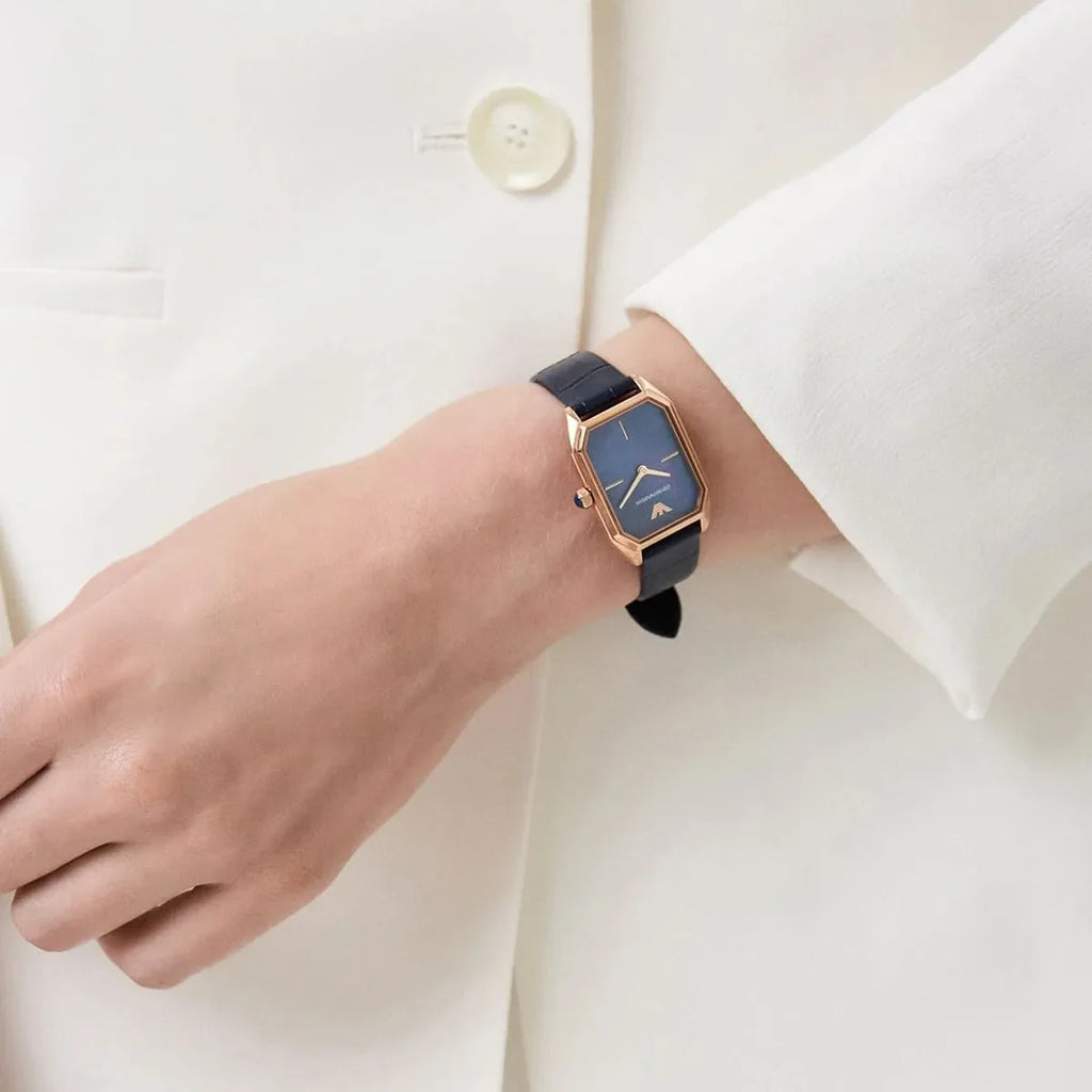 Emporio Armani Gioia Quartz Mother of Pearl Blue Dial Blue Leather Strap Watch For Women - AR11426 Buy Now By Emporio Armani