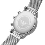 Emporio Armani Luigi Chronograph Quartz Black Dial Silver Mesh Bracelet Watch For Men - AR11429 Buy Now By Emporio Armani