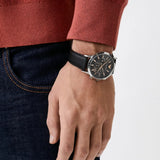 Emporio Armani Giovanni Analog Black Dial Black Leather Strap Watch For Men - AR11431 Buy Now By Emporio Armani