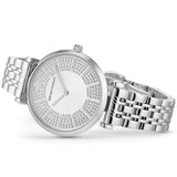 Emporio Armani Gianni T-Bar Quartz Silver Dial Silver Steel Strap Watch For Women - AR11445 Buy Now By Emporio Armani