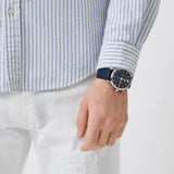 Emporio Armani Luigi Chronograph Blue Dial Blue Leather Strap Watch For Men - AR11451 Buy Now By Emporio Armani