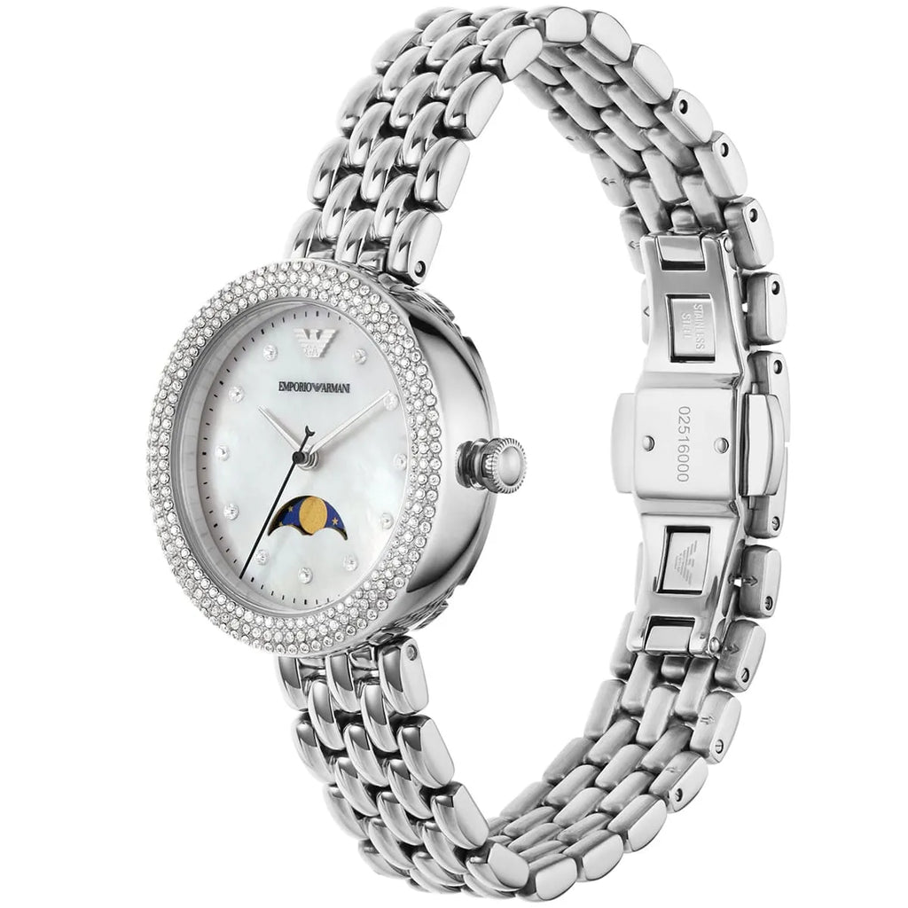 Emporio Armani Rosa Quartz Mother of Pearl Dial Silver Steel Strap Watch For Women - AR11461 Buy Now By Emporio Armani