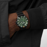 Emporio Armani Diver Chronograph Quartz Green Dial Black Silicon Strap Watch For Men - AR11463 Buy Now By Emporio Armani