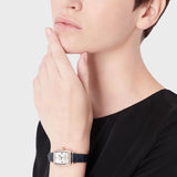 Emporio Armani Gianni T Bar Crystals Silver Dial Blue Leather Strap Watch For Women - AR11469 Buy Now By Emporio Armani